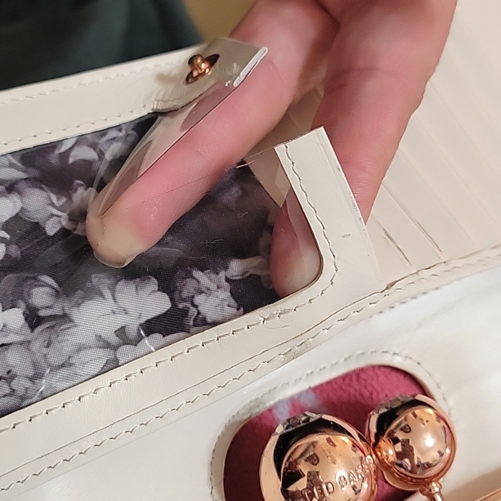 Ted Baker Crystal top gold wallet Matinee in nude pink - Picture 10 of 10